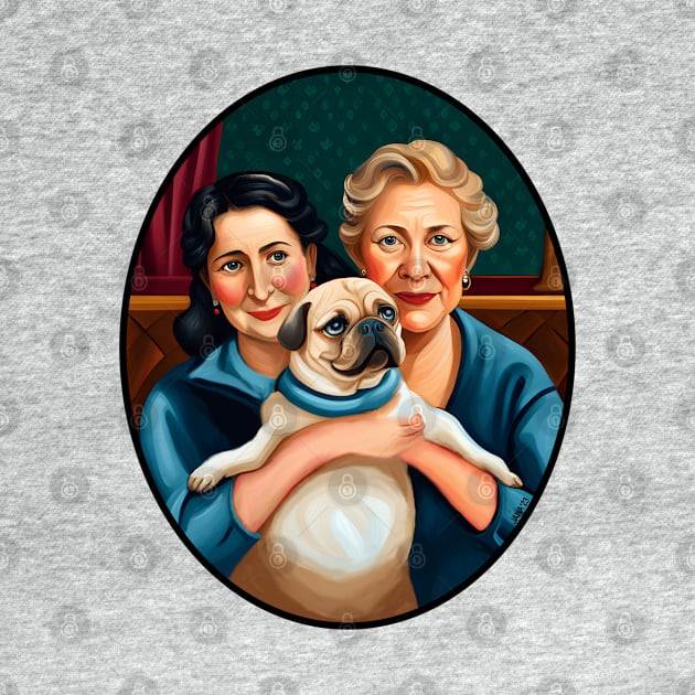 Pug Ladies by FivePugs